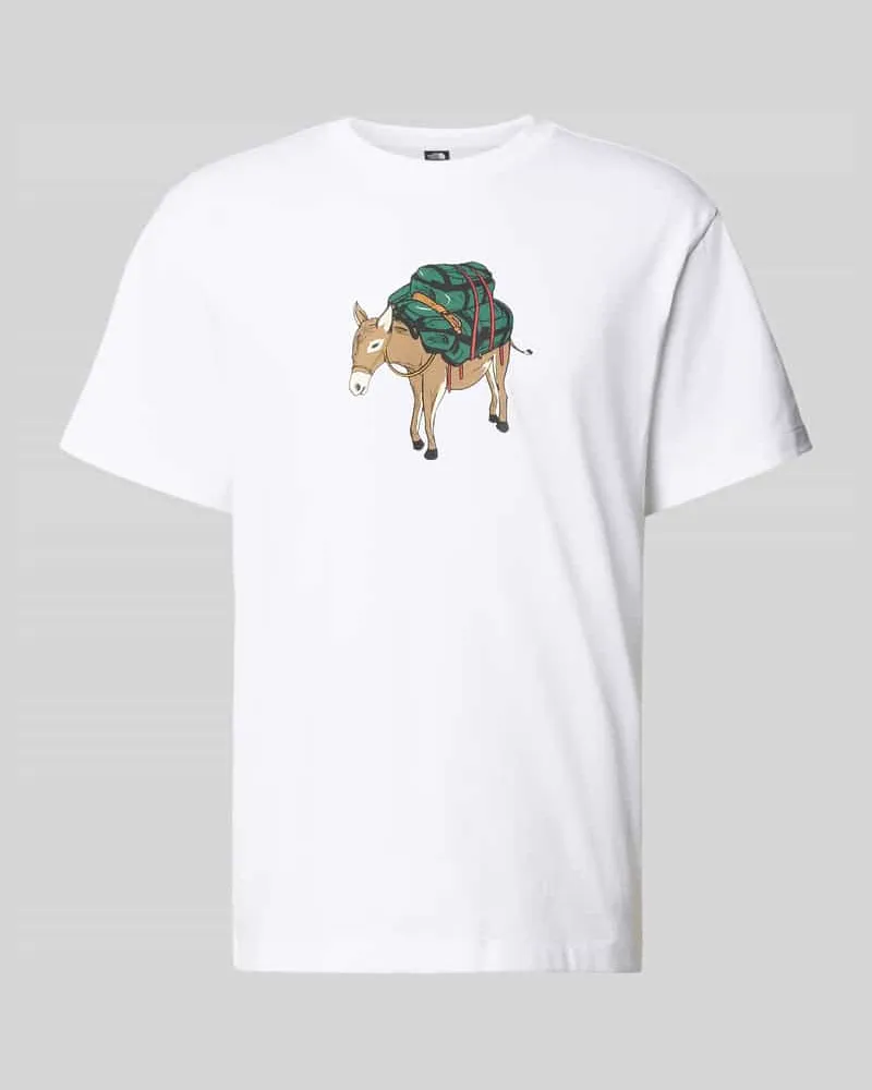 The North Face T-Shirt mit Motiv-Print Modell 'DONKEY TAXI Weiss