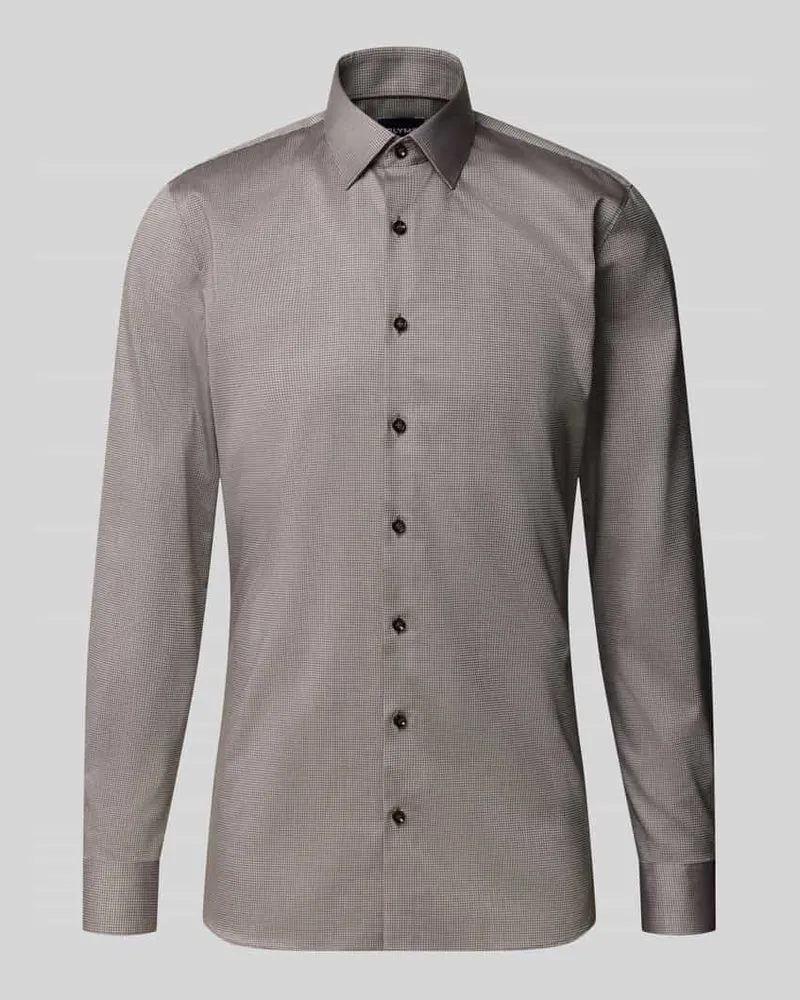 Olymp Super Slim Fit Businesshemd aus Baumwoll-Mix Sand