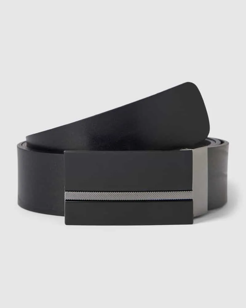 Christian Berg Gürtel mit Pinschließe in unifarbenem Design Black