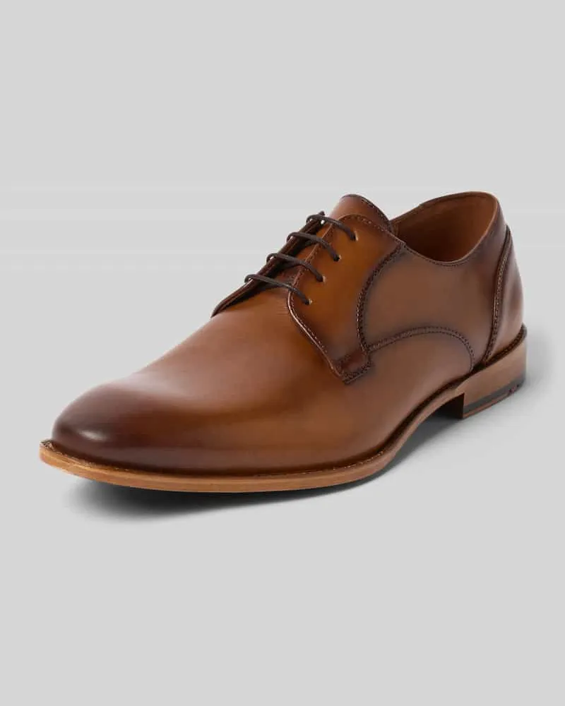 Lloyd Derby aus Leder Modell 'NOBEL Cognac
