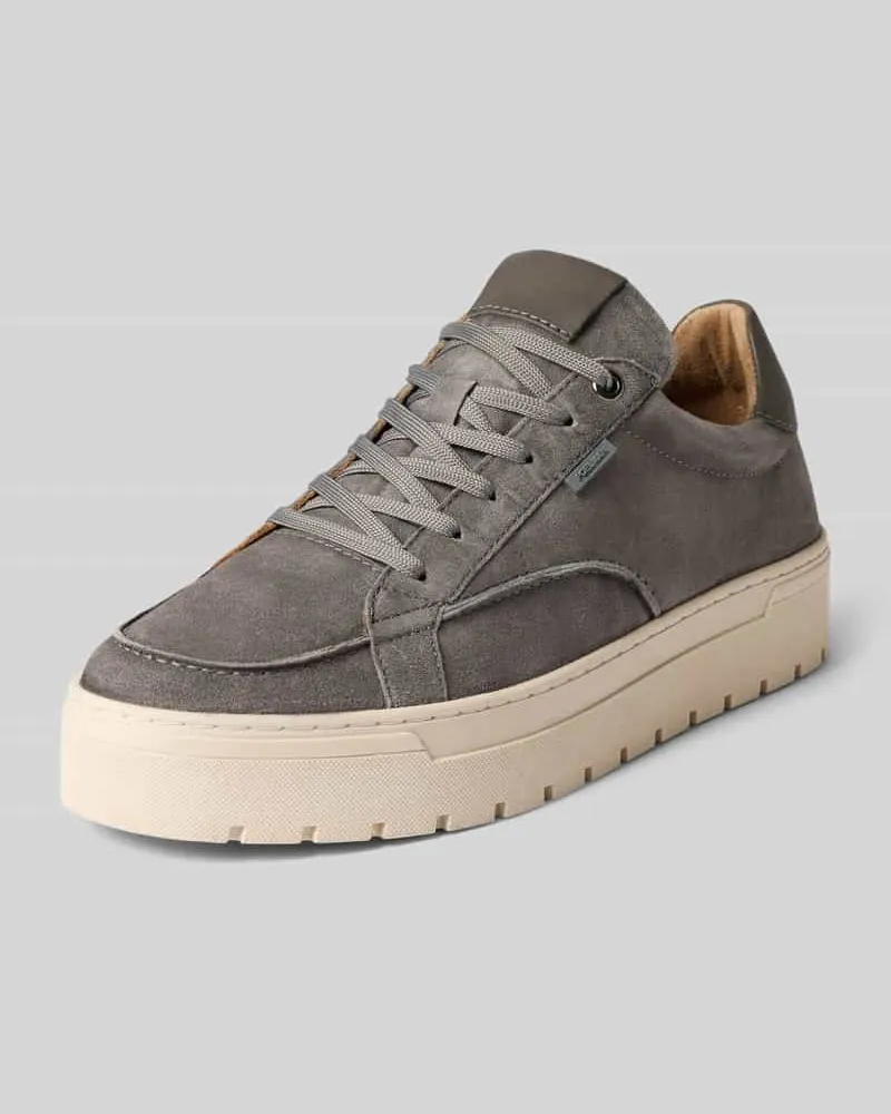 PS Poelman Sneaker aus echtem Leder Modell "IVAR-22 Mittelgrau