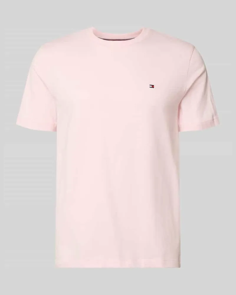 Tommy Hilfiger Regular Fit T-Shirt aus reiner Baumwolle Rosa