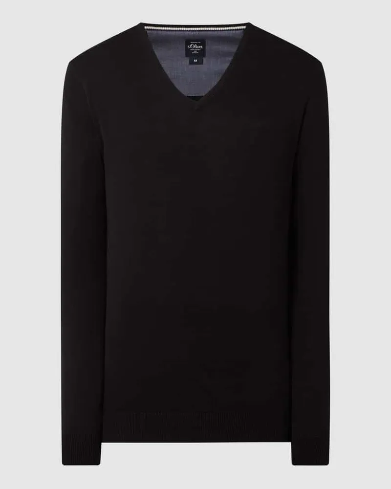 S.Oliver Pullover aus Baumwolle Black