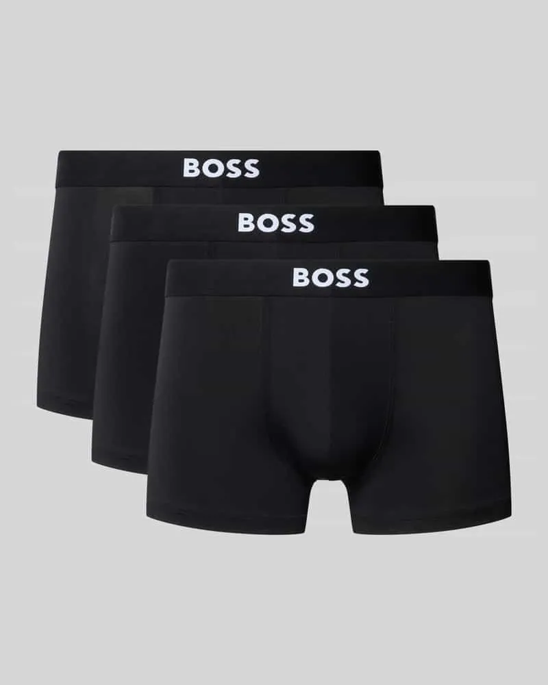 HUGO BOSS Trunks mit elastischen Label-Bund Modell 'MICRO ONE Black