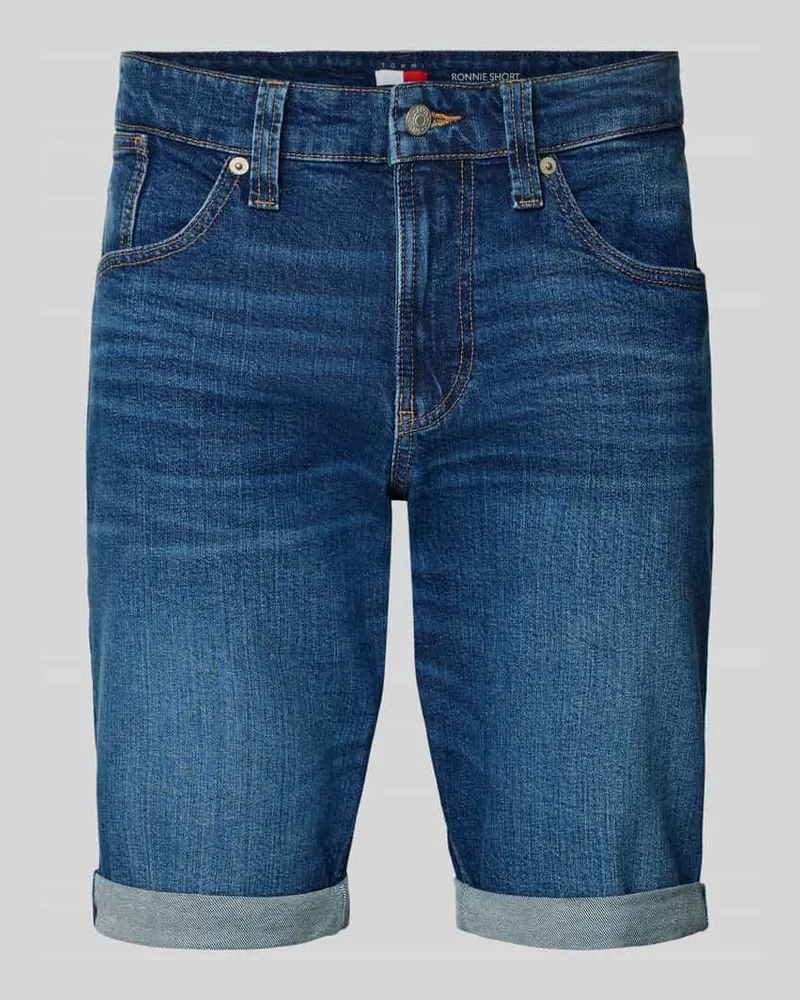 Tommy Hilfiger Regular Fit Jeansshorts aus Baumwoll-Mix Modell 'RONNIE Dunkelblau