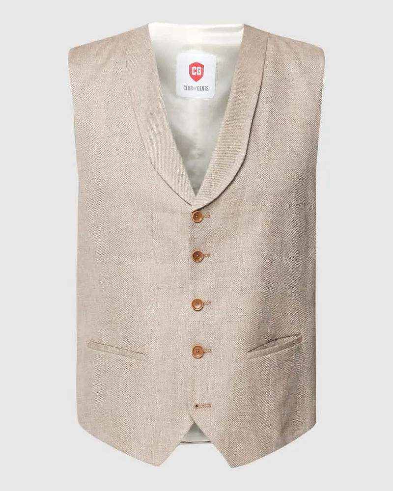 CG Anzugweste mit Allover-Muster Modell 'Paddy Beige