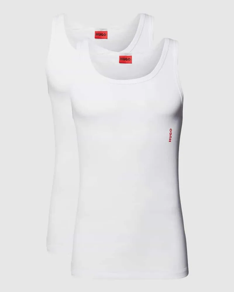 HUGO BOSS Tanktop mit Label-Print im 2er-Pack 