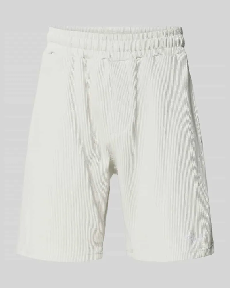 PEGADOR Shorts mit Logo-Stitching und elastischem Bund Hellgrau