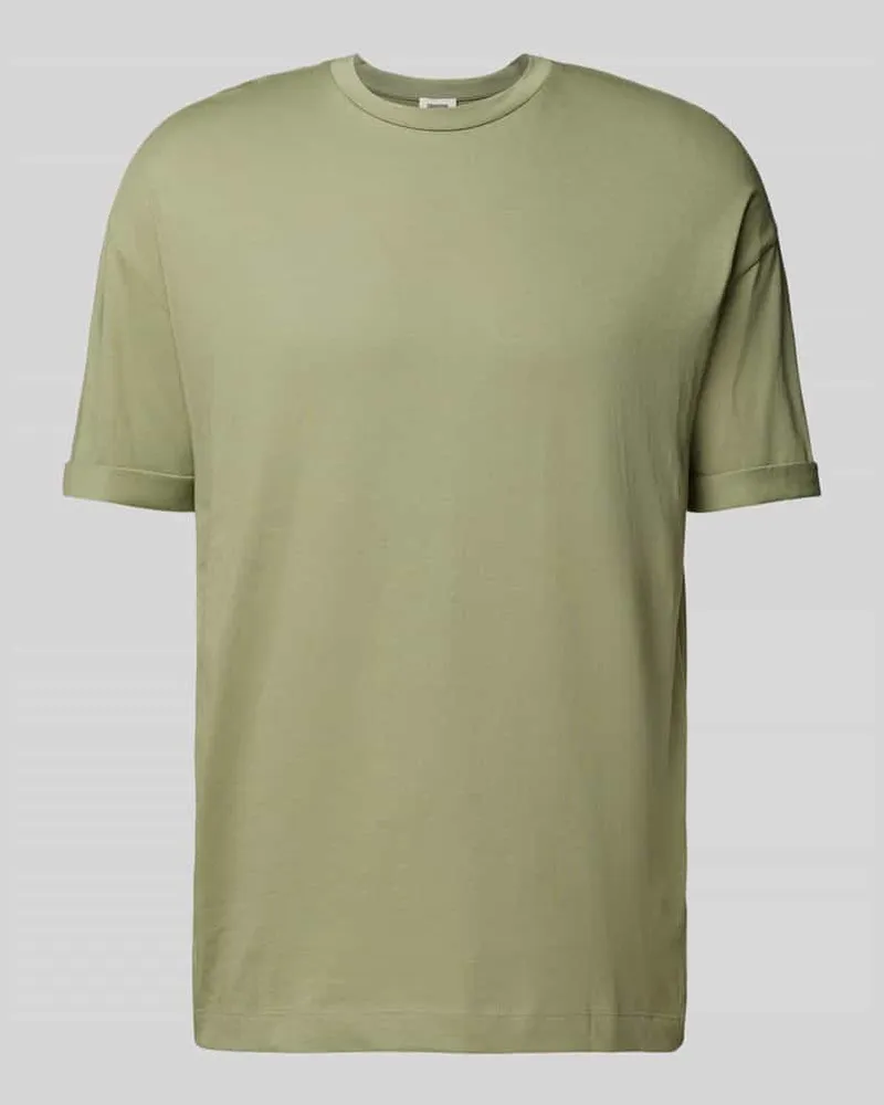 Drykorn T-Shirt mit geripptem Rundhalsausschnitt Modell 'THILO 