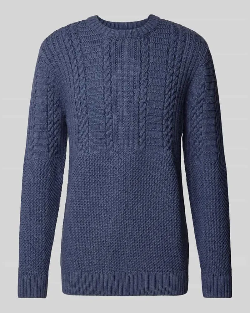 Superdry. Strickpullover mit Zopfmuster Modell 'Jacob Black