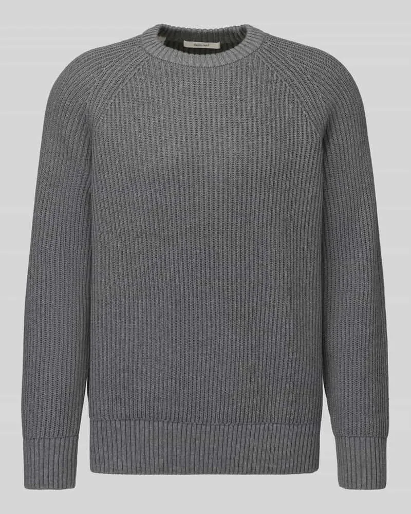 Selected Regular Fit Pullover aus reiner Baumwolle Modell 'BRAUN Hellgrau