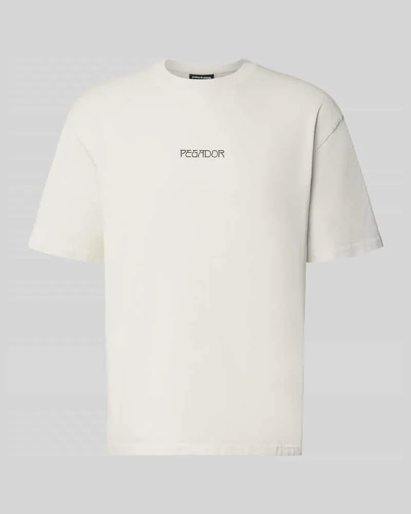 PEGADOR Oversized T-Shirt aus Baumwolle Modell 'Stavoren Hellgrau