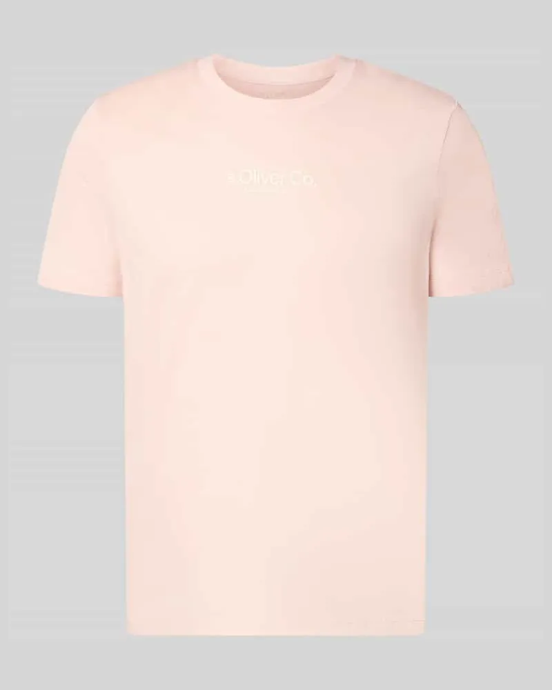S.Oliver Regular Fit T-Shirt aus reiner Baumwolle Rosa