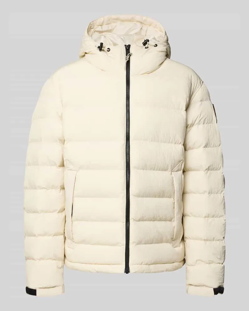 Napapijri Steppjacke mit Kapuze und Reißverschluss Modell 'A-TEREZ Offwhite