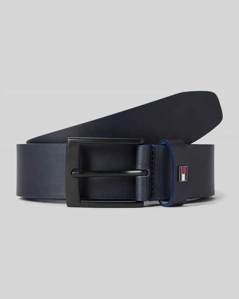 Tommy Hilfiger Ledergürtel mit Logo-Detail Modell 'ADAN Marine