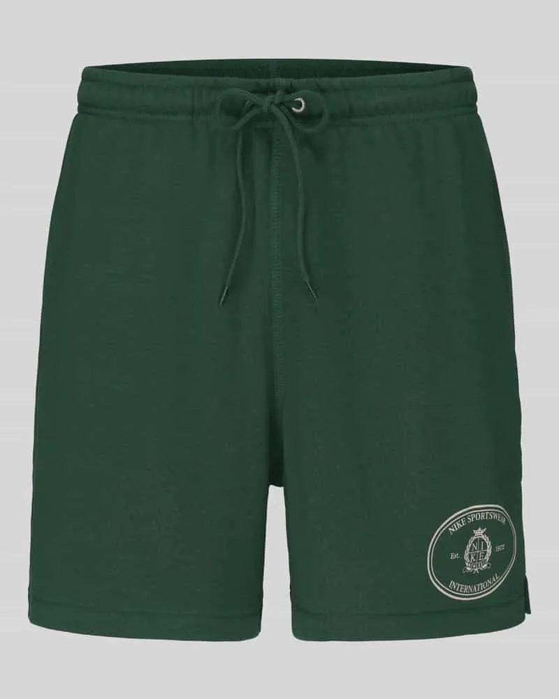 Nike Regular Fit Sweatshorts aus Baumwoll-Mix Dunkelgruen