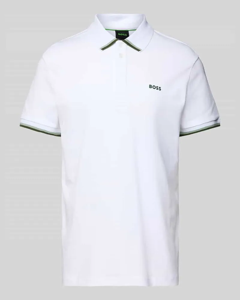 HUGO BOSS Regular Fit Poloshirt mit Label-Print Modell 'Paddy Lux Heritage 