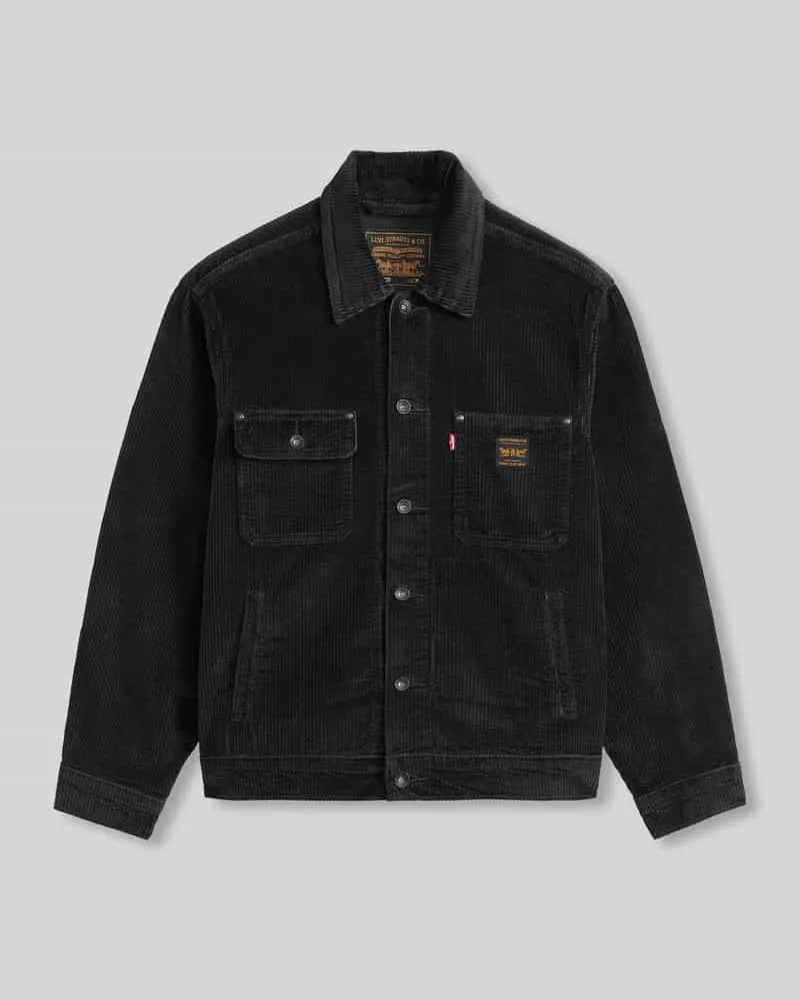 Levi's Relaxed Fit Truckerjacke aus Baumwolle mit Cordstruktur Black