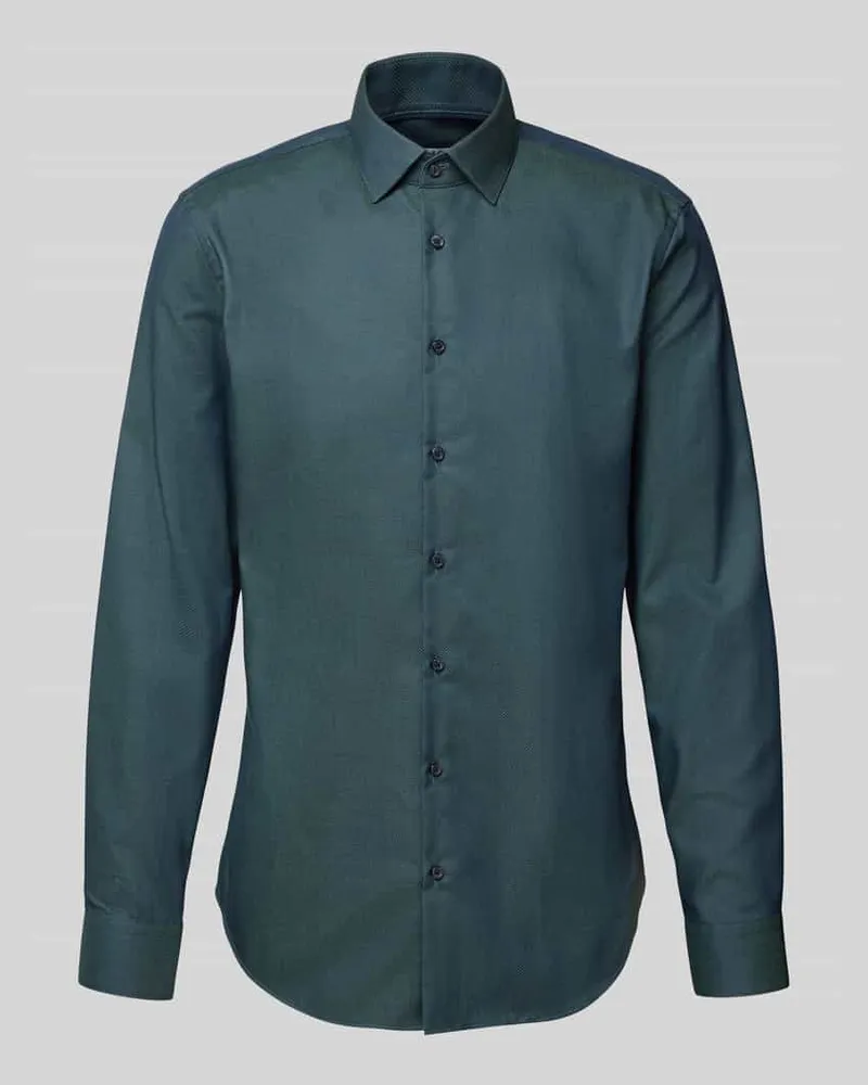 JAKE*S Slim Fit Business-Hemd mit Knopfleiste 