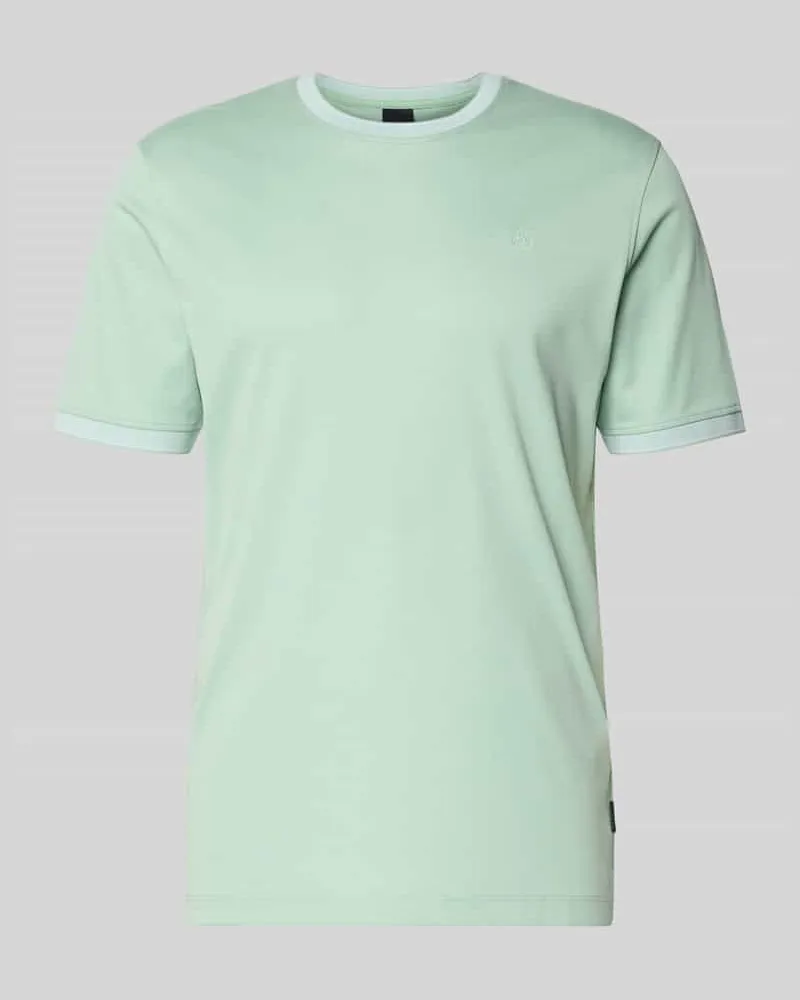 Bugatti T-Shirt mit Rundhalsausschnitt Hellgruen
