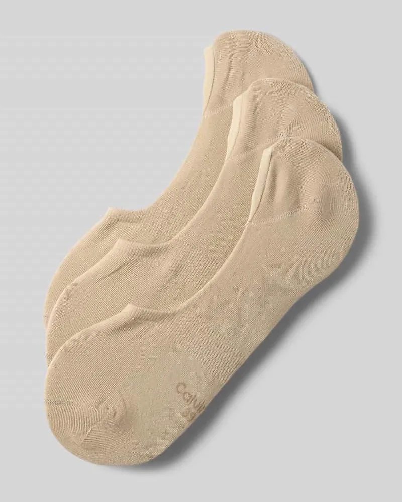 Calvin Klein Füsslinge aus Baumwoll-Mix im 3er-Pack Beige