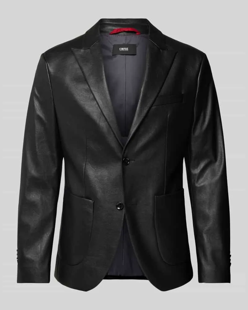 cinque Sakko in Leder-Optik Modell 'DRAGO Black