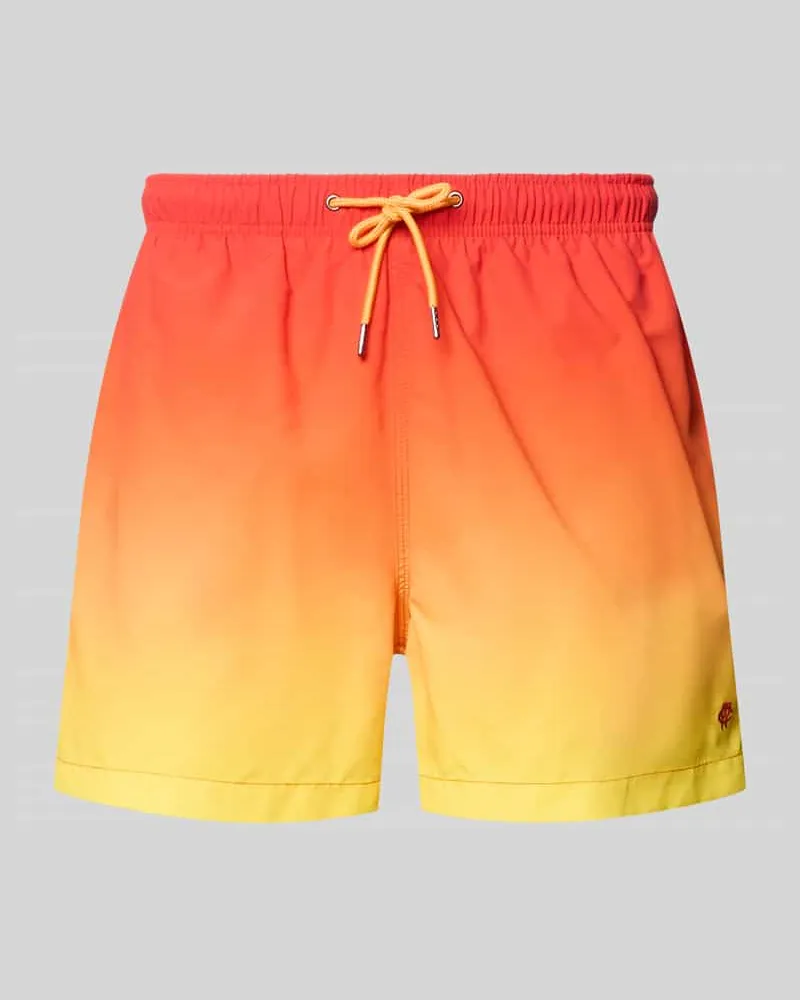 McNeal Badehose in Two-Tone-Machart Rot