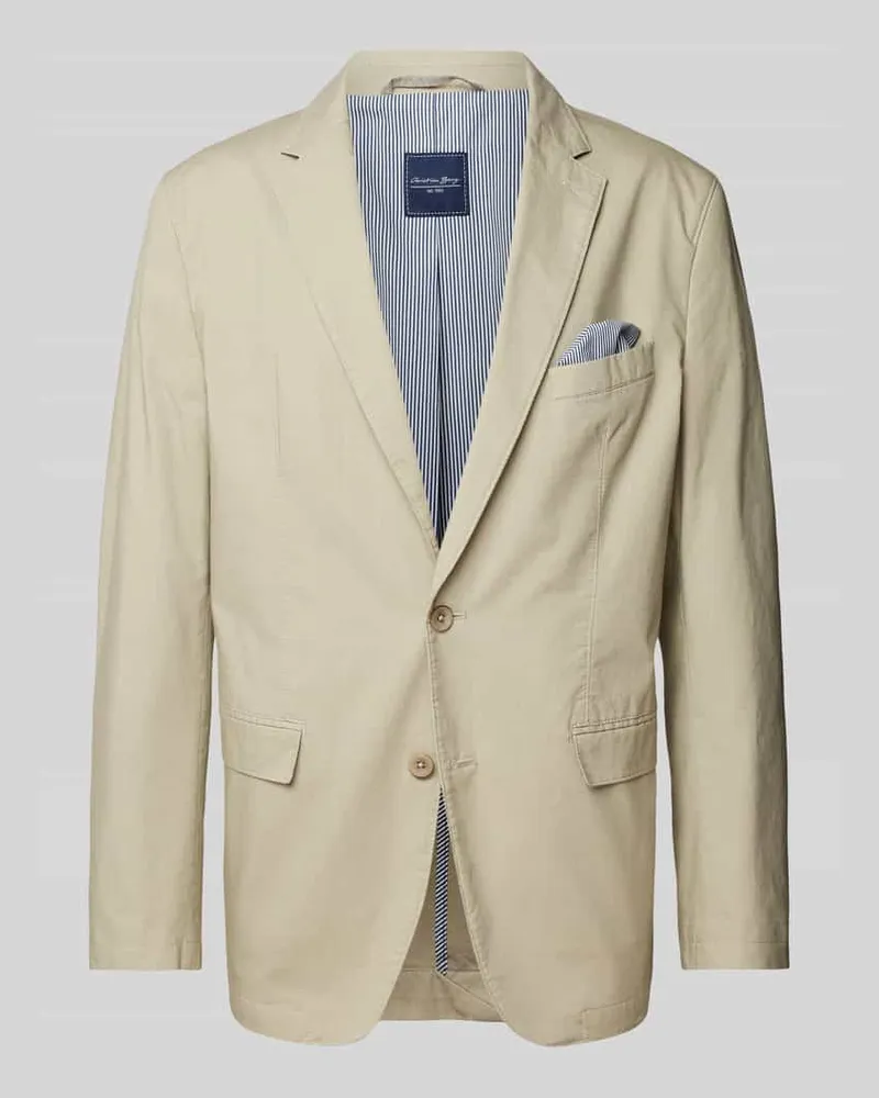 Christian Berg 2-Knopf-Sakko mit Reverskragen Beige