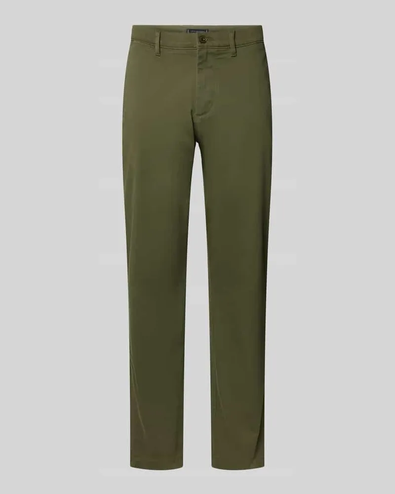 Tommy Hilfiger Regular Fit Chino mit Knopfverschluss Oliv