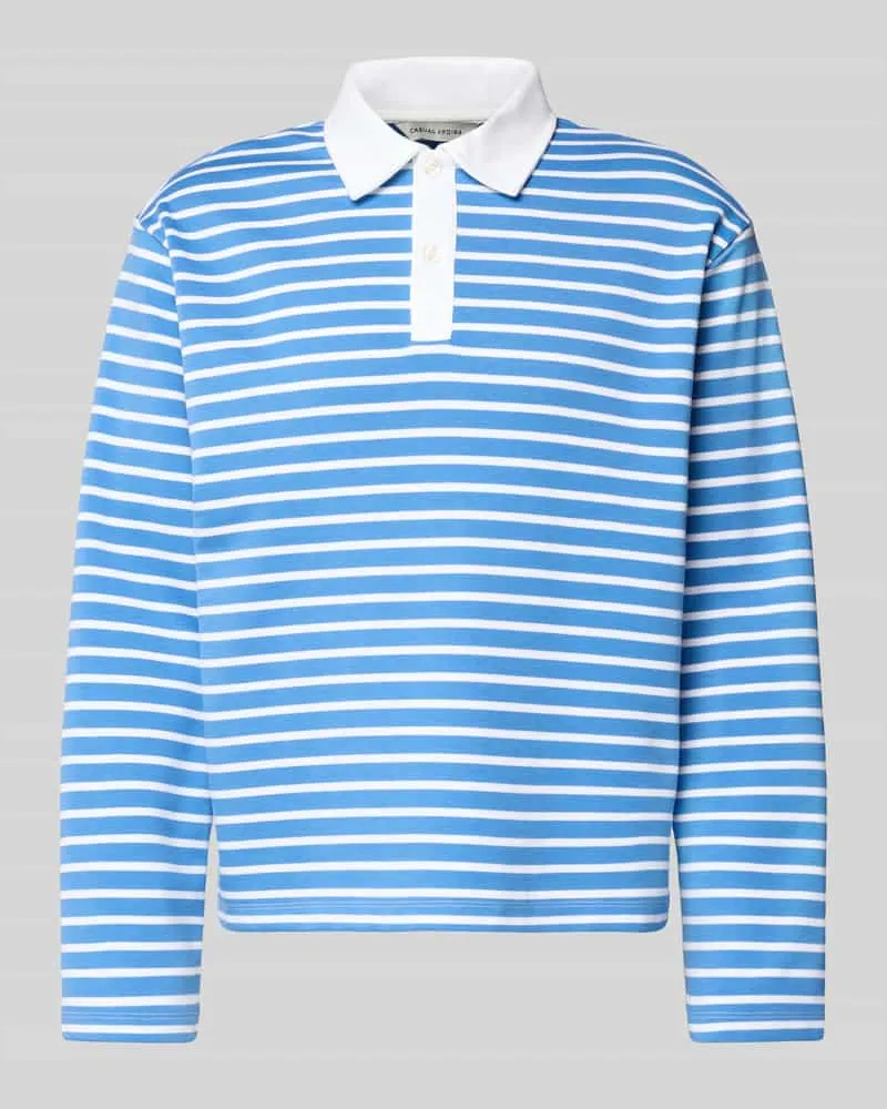 Casual Friday Relaxed Fit Poloshirt mit Knopfleiste Modell 'PERSSON Hellblau