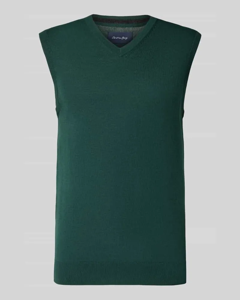 Christian Berg Strickshirt aus Lanawolle mit V-Ausschnitt 