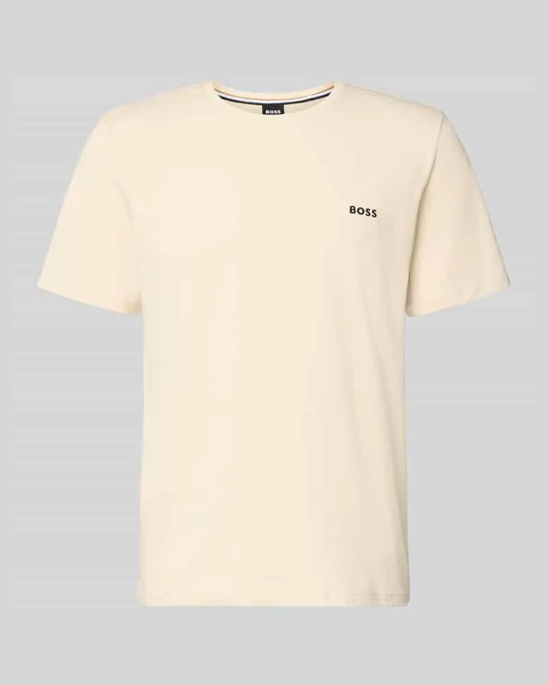 HUGO BOSS Regular Fit T-Shirt aus Baumwoll-Mix Offwhite