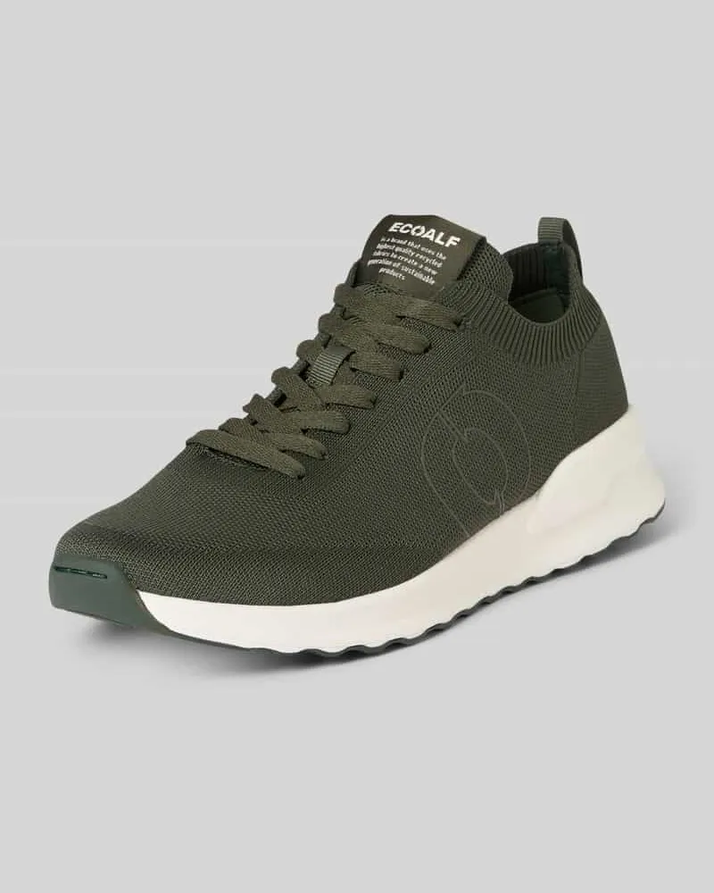 ECOALF Sneaker mit Label-Patch Modell 'CONDEKNITALF Khaki