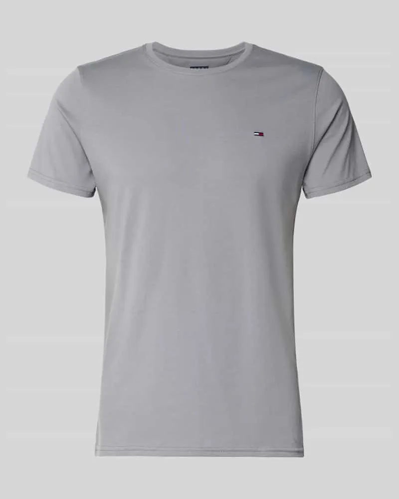Tommy Hilfiger Regular Fit T-Shirt aus reiner Baumwolle Mittelgrau