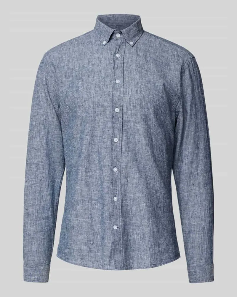 Lindbergh Regular Fit Freizeithemd aus Leinen-Baumwoll-Mix 