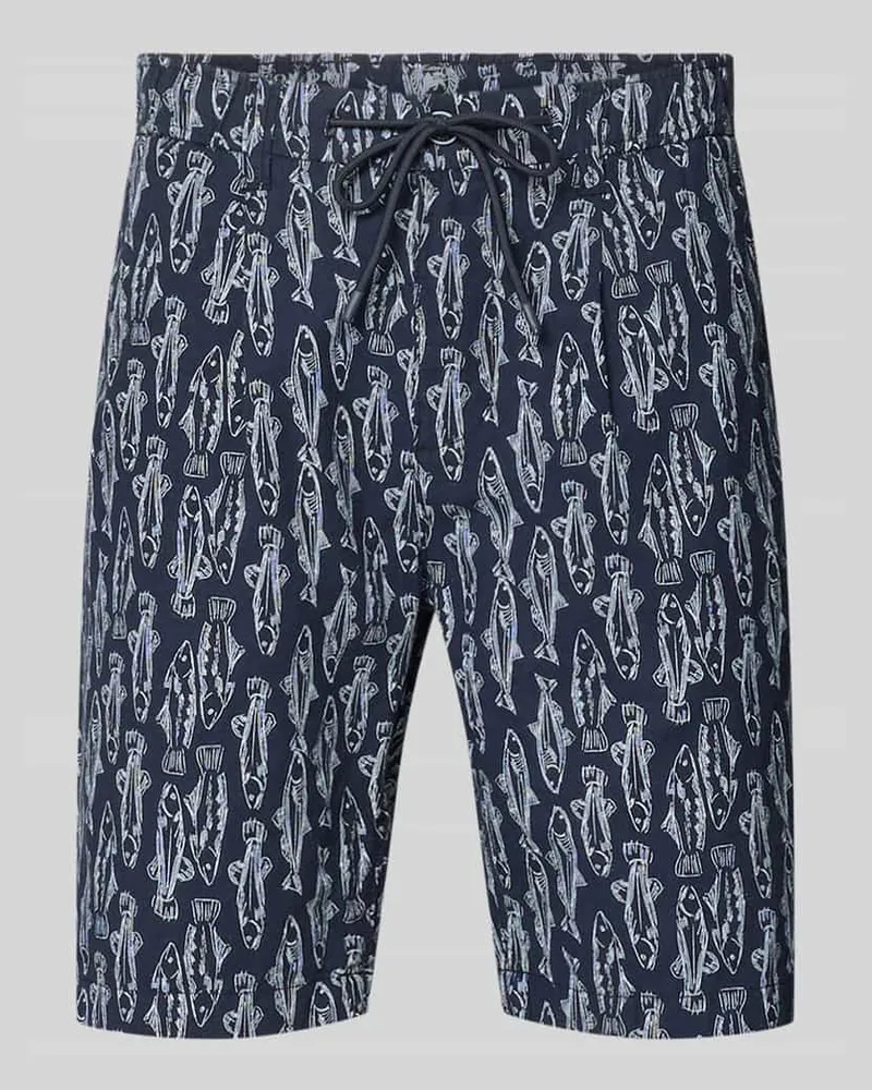 Lerros Chino Shorts mit französischen Eingrifftaschen Marine