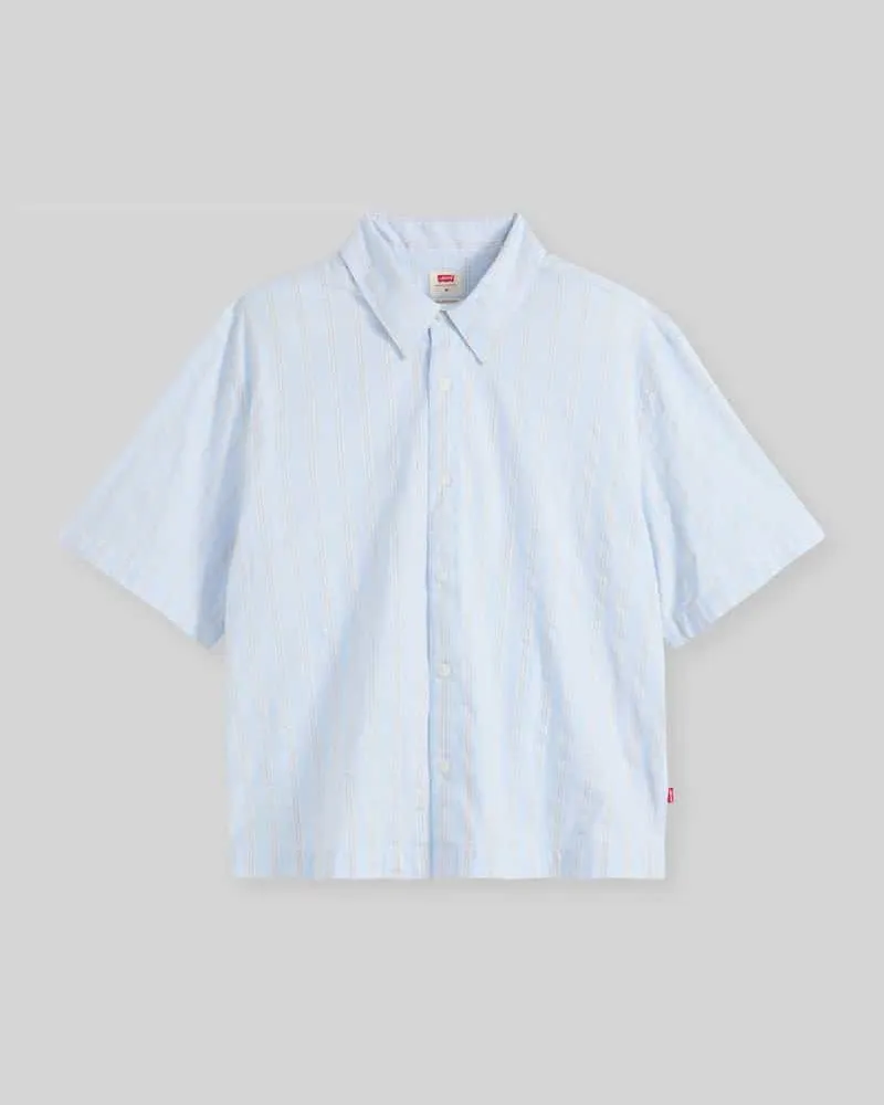 Levi's Regular Fit Freizeithemd aus Baumwoll-Mix Hellblau