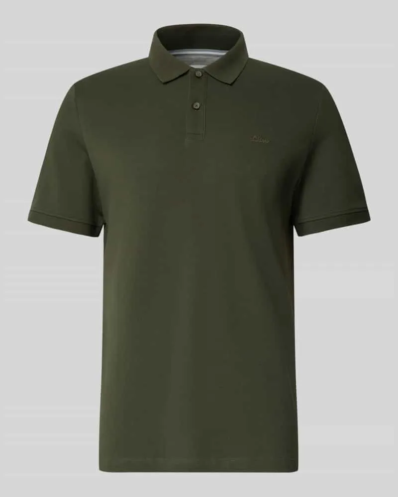 S.Oliver Regular Fit Poloshirt aus reiner Baumwolle Khaki