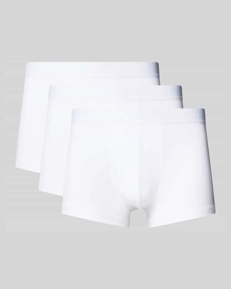 HUGO BOSS Trunks mit elastischem Logo-Bund im 3er-Pack Modell 'ONE Weiss