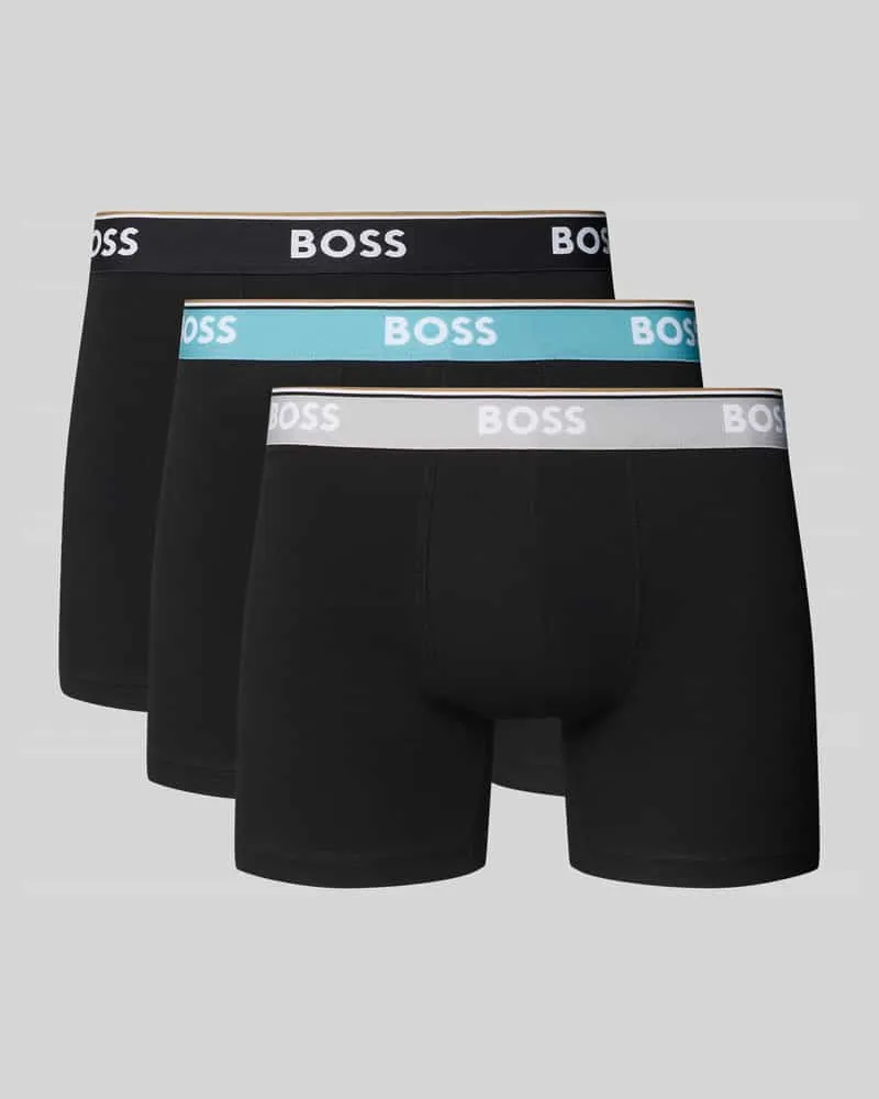 HUGO BOSS Regular Fit Trunks aus Baumwoll-Mix im 3er-Pack 