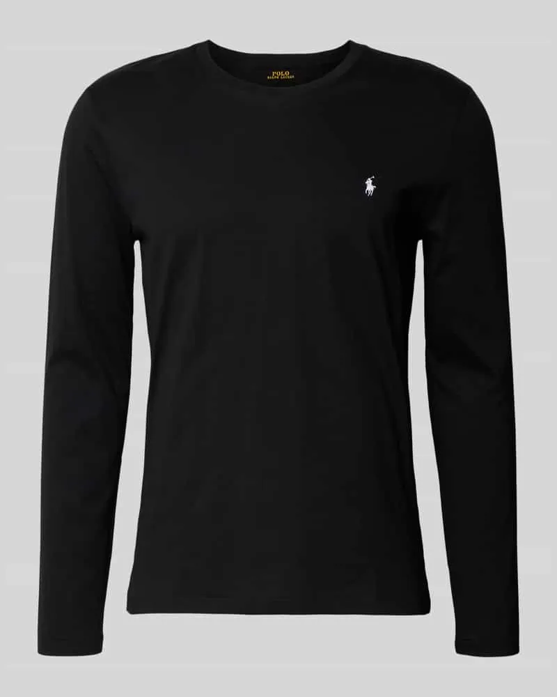 Ralph Lauren Longsleeve aus Baumwolle mit Label-Stitching Black