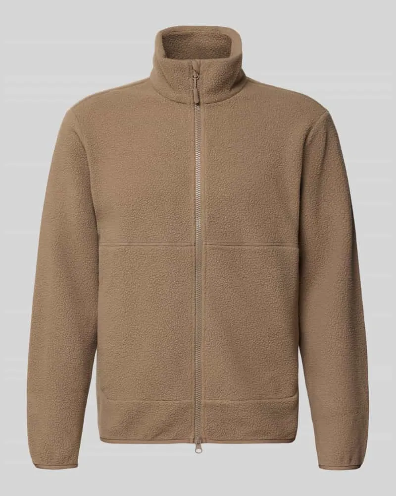 Only & Sons Fleecejacke mit Zweiwege Reißverschluss Beige