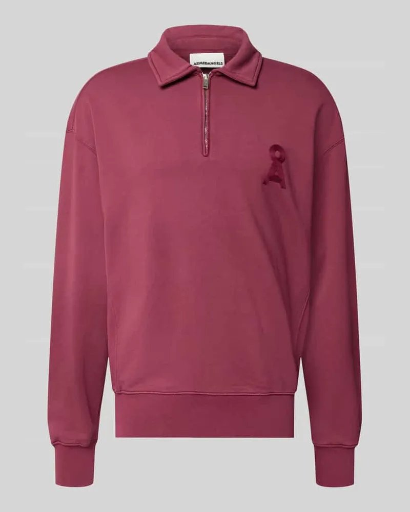Armedangels Relaxed Fit Troyer aus reiner Baumwolle Modell 'ICONIC Å GMT Dunkelrot