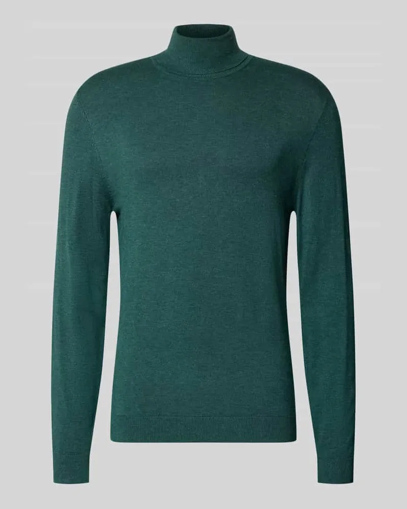 McNeal Slim Fit Rollkragenpullover aus Viskose-Mix Neon
