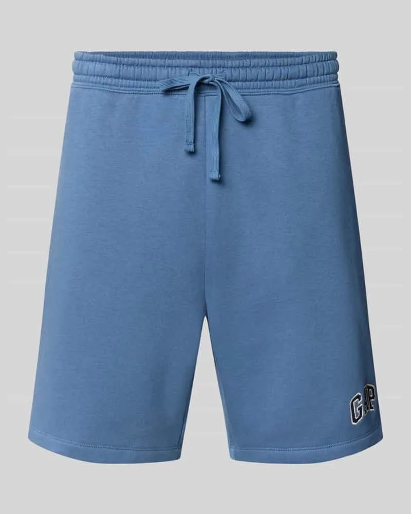 GAP Sweatshorts mit Logo und elastischem Bund Jeansblau