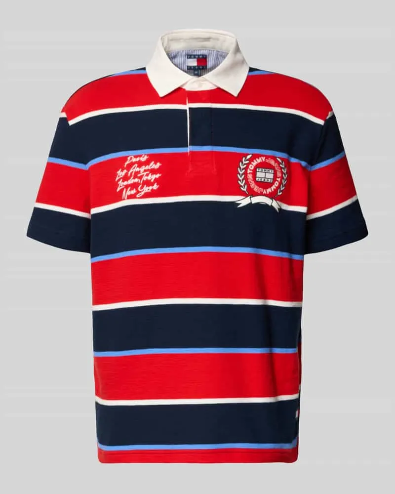 Tommy Hilfiger Regular Fit Poloshirt aus reiner Baumwolle Rot