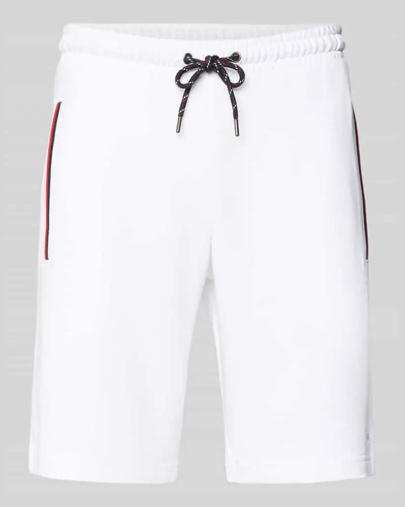 Christian Berg Shorts mit elastischem Bund Weiss