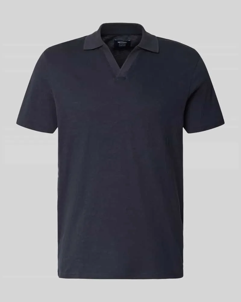 McNeal Slim Fit Poloshirt mit V-Ausschnitt Dunkelblau