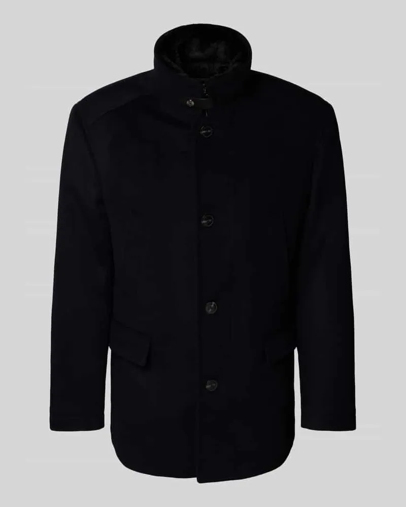 JOOP! Wolljacke mit Stehkragen und Pattentaschen Modell 'Gary Marine