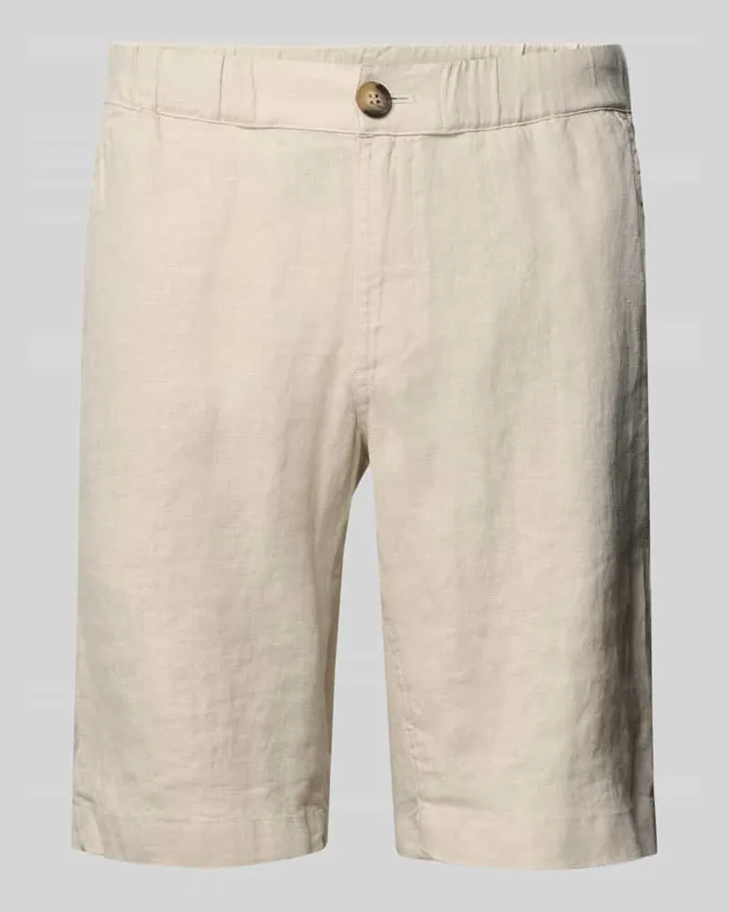 Mazine Regular Fit Leinenshorts mit Eingrifftaschen 